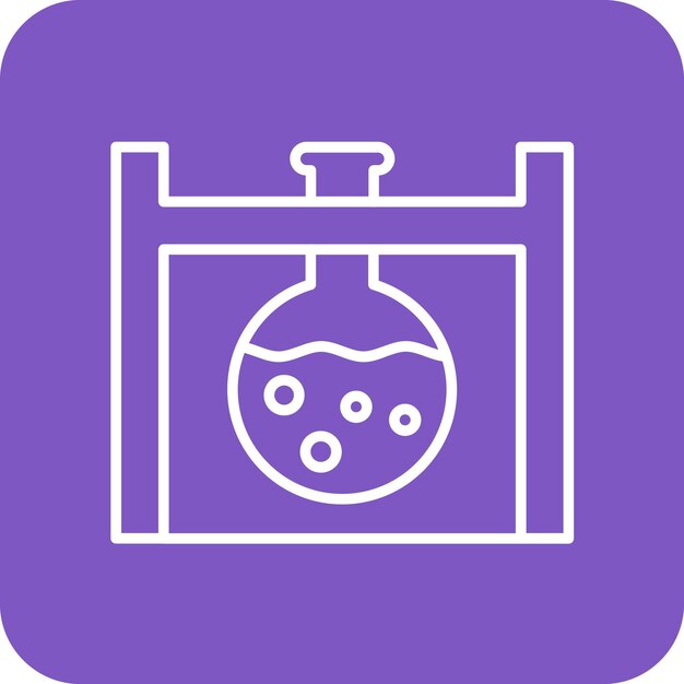 Imagen vectorial del icono del soporte del vaso Se puede usar para química
