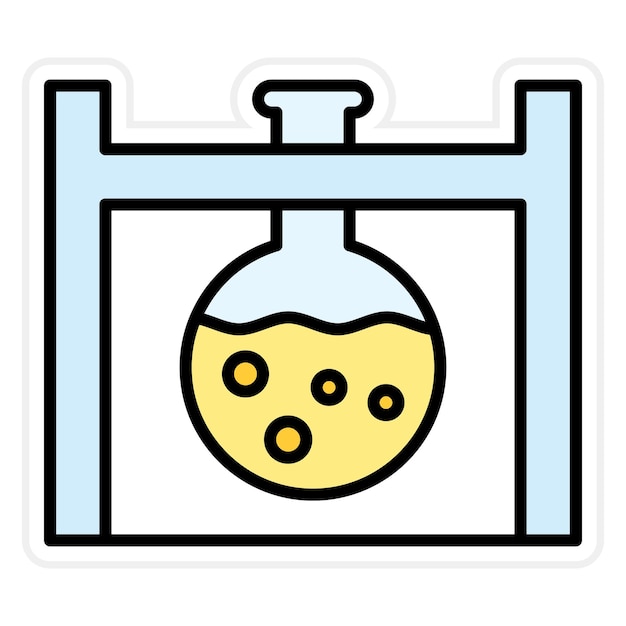 Imagen vectorial del icono del soporte del vaso Se puede usar para química
