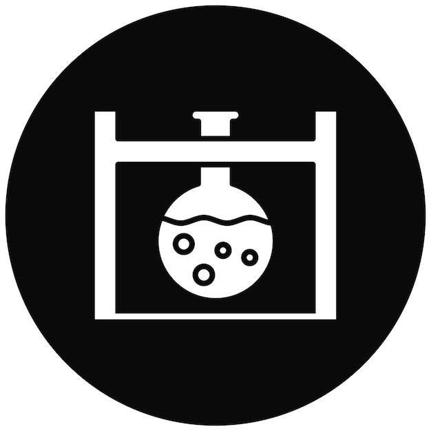 Imagen vectorial del icono del soporte del vaso Se puede usar para química
