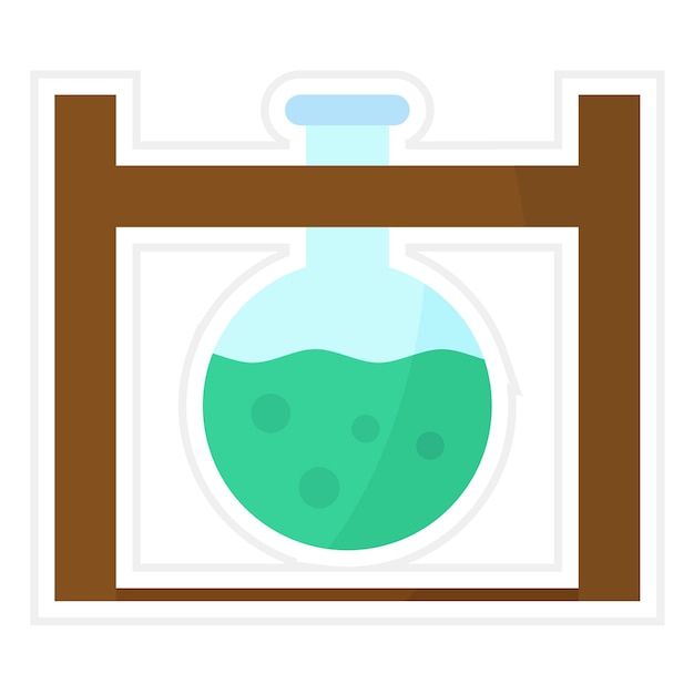 Imagen vectorial del icono del soporte del vaso Se puede usar para química