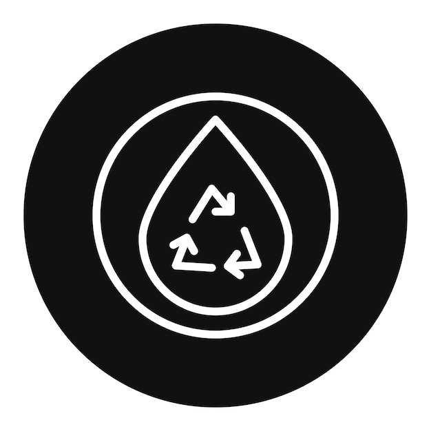Imagen vectorial del icono de sostenibilidad Se puede utilizar para el tratamiento del agua