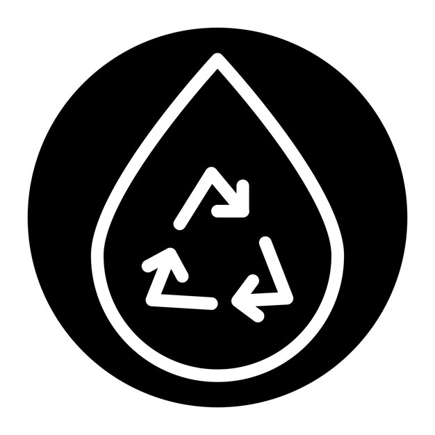 Imagen vectorial del icono de sostenibilidad Se puede utilizar para el tratamiento del agua