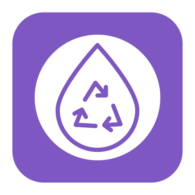 Imagen vectorial del icono de sostenibilidad Se puede utilizar para el tratamiento del agua