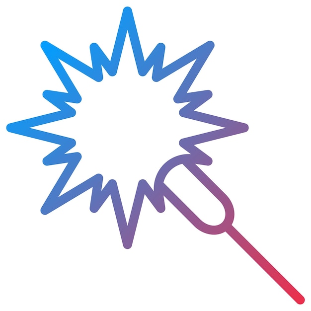 Vector imagen vectorial del icono de sparkler se puede usar para el carnaval