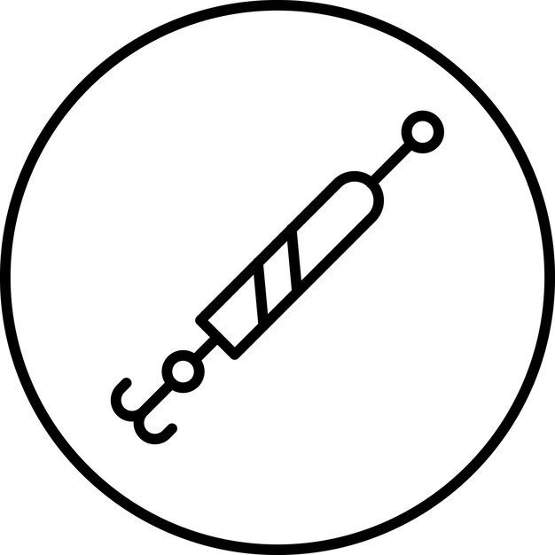 Imagen vectorial del icono de Spinner Lure Se puede usar para el trekking