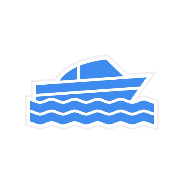 Imagen vectorial del icono de Splash Boat Se puede usar para el parque temático