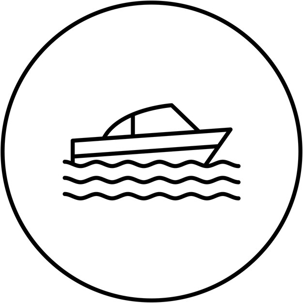 Imagen vectorial del icono de Splash Boat Se puede usar para el parque temático