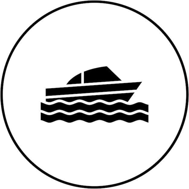 Imagen vectorial del icono de Splash Boat Se puede usar para el parque temático