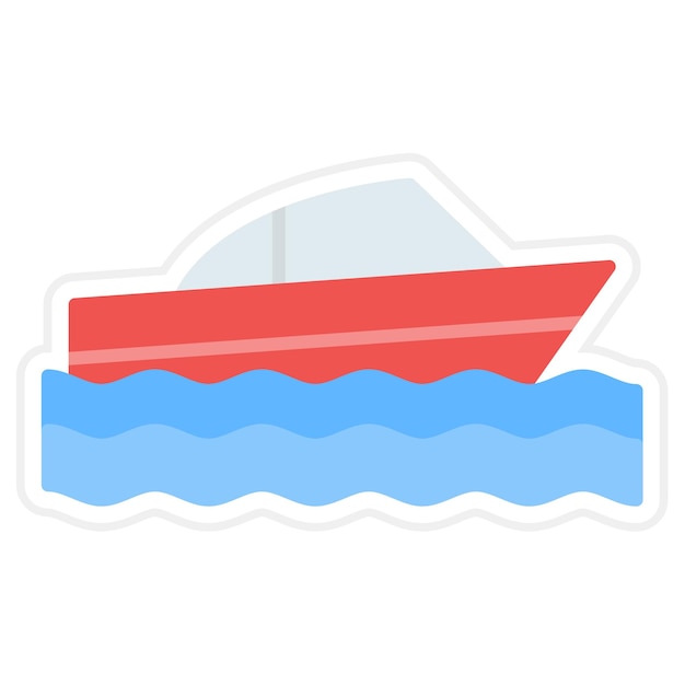 Imagen vectorial del icono de Splash Boat Se puede usar para el parque temático