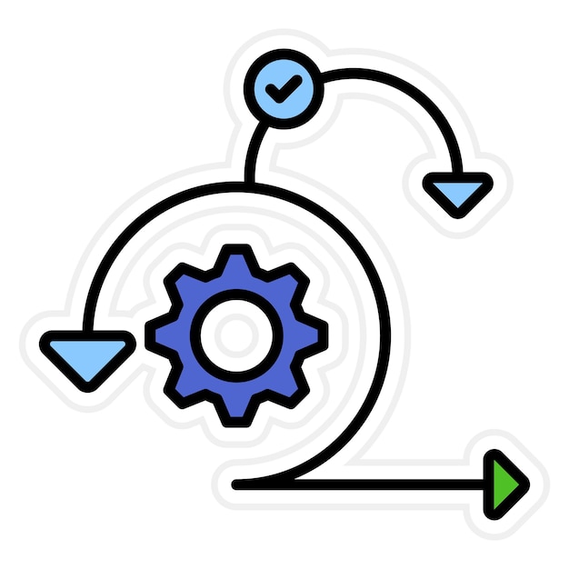 Imagen vectorial del icono de sprint Se puede utilizar para la gestión de proyectos