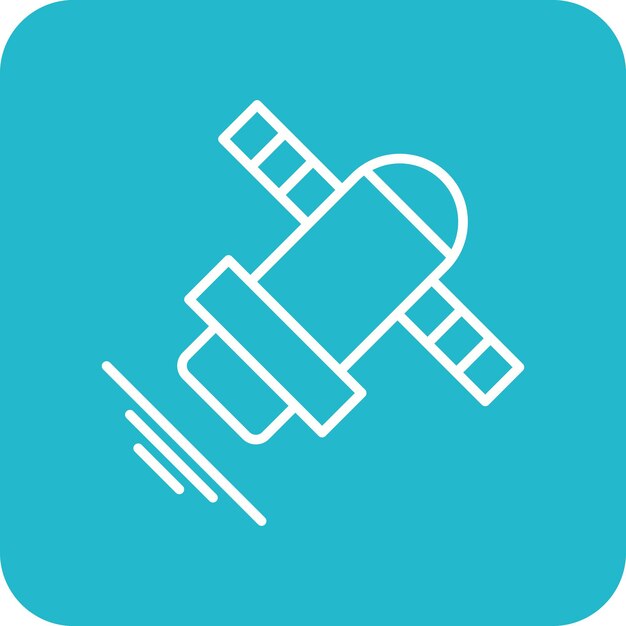 La imagen vectorial del icono de Sputnik se puede utilizar para la tecnología espacial