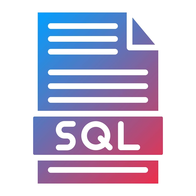 Imagen vectorial de icono SQL Se puede utilizar para la ciencia de datos
