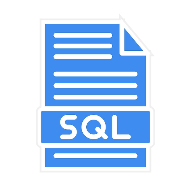 Imagen vectorial de icono SQL Se puede utilizar para la ciencia de datos
