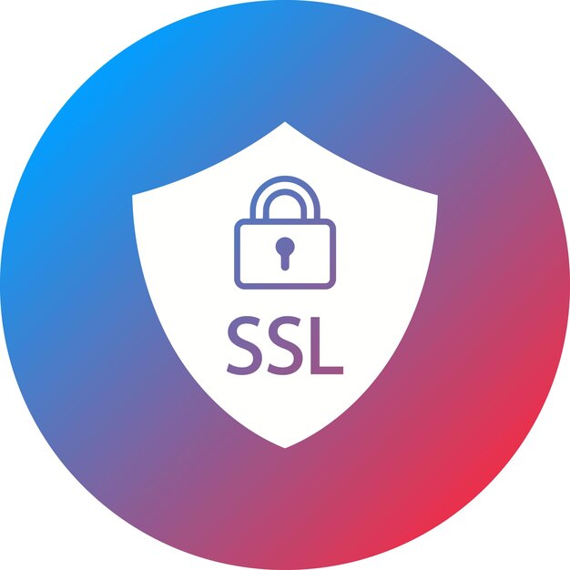 Imagen vectorial de icono SSL Se puede usar para alojamiento web