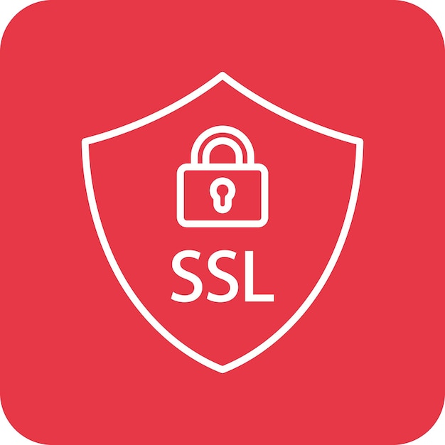Imagen vectorial de icono SSL Se puede usar para alojamiento web