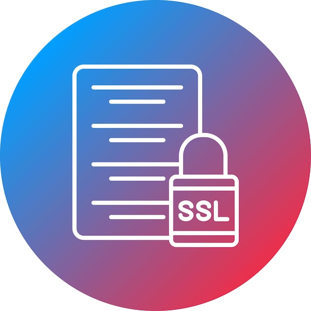 Imagen vectorial de icono ssl Se puede utilizar para la experiencia del usuario