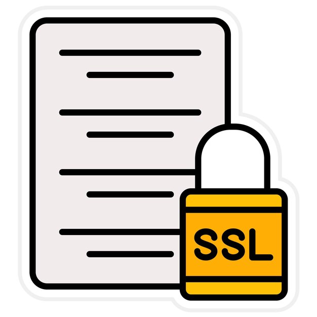 Imagen vectorial de icono ssl Se puede utilizar para la experiencia del usuario
