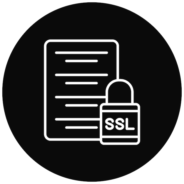 Imagen vectorial de icono ssl Se puede utilizar para la experiencia del usuario