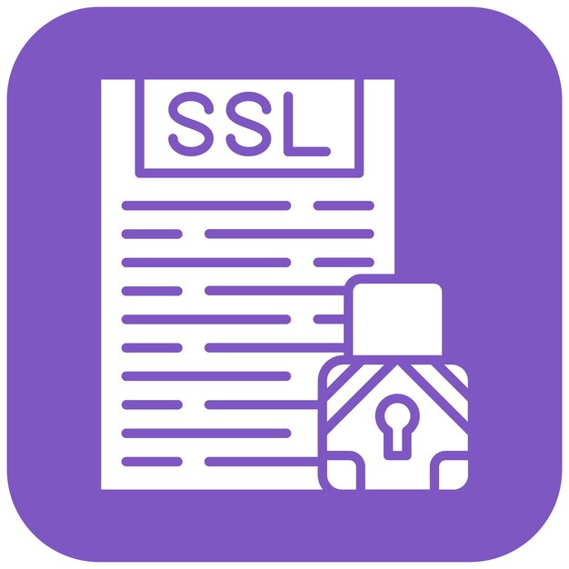 Imagen vectorial del icono de SSL Se puede utilizar para los servicios de dinero en línea
