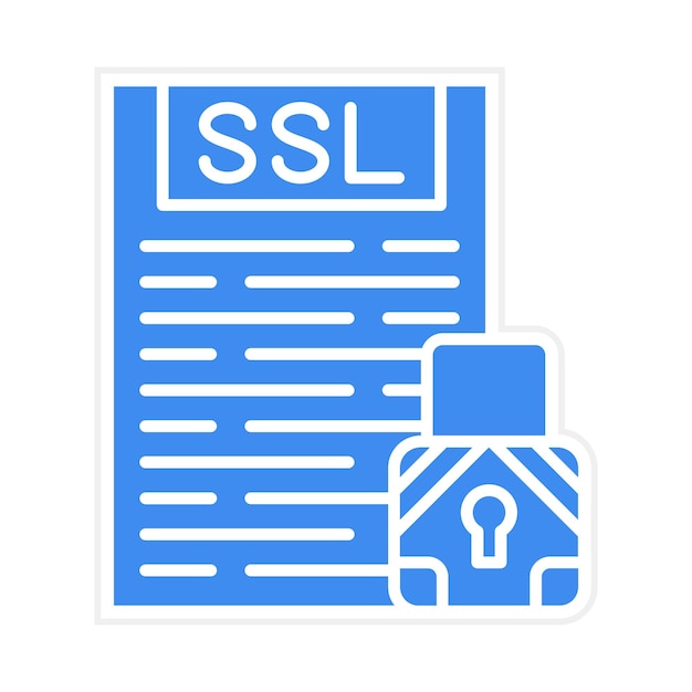 Imagen vectorial del icono de SSL Se puede utilizar para los servicios de dinero en línea