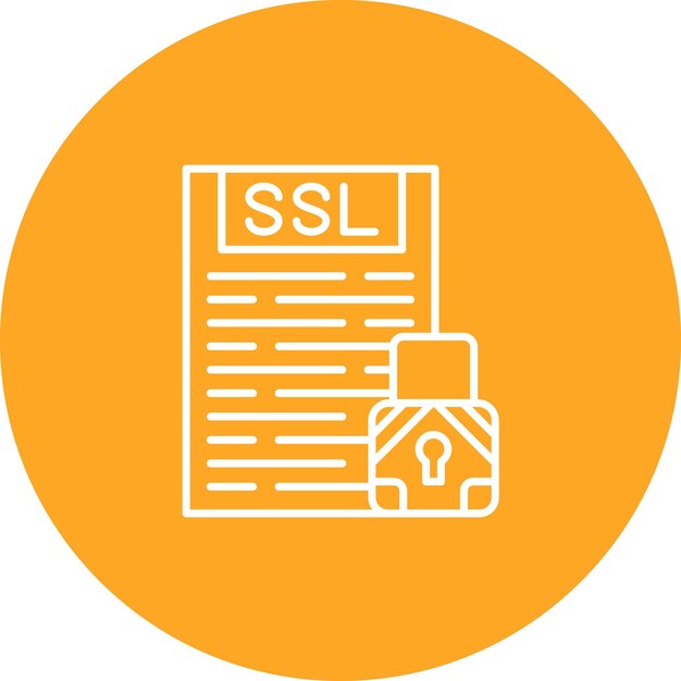 Imagen vectorial del icono de SSL Se puede utilizar para los servicios de dinero en línea