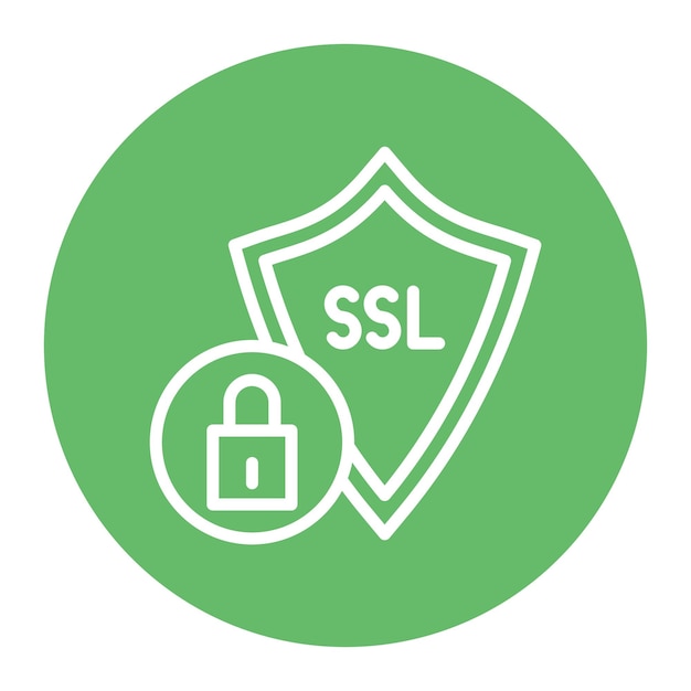 Vector imagen vectorial de icono ssl se puede utilizar para la tienda en línea