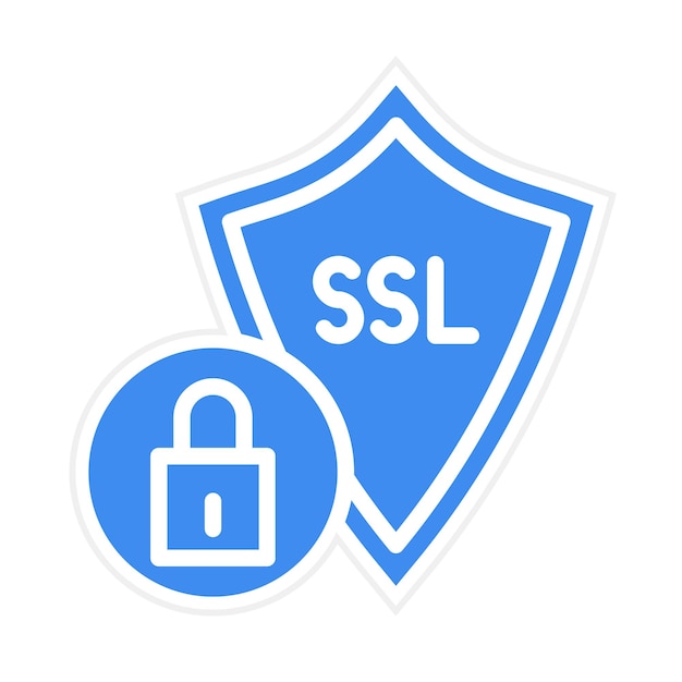 Imagen vectorial de icono SSL Se puede utilizar para la tienda en línea