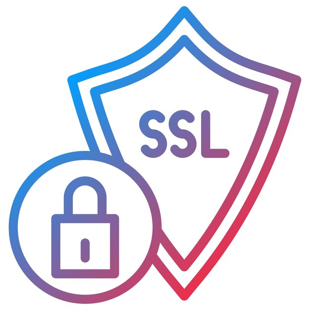 Imagen vectorial de icono SSL Se puede utilizar para la tienda en línea