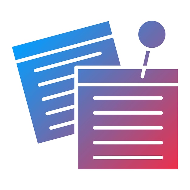 Imagen vectorial del icono de Sticky Notes Se puede utilizar para la experiencia del usuario