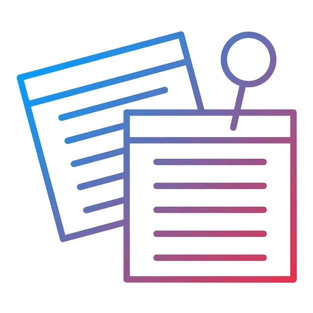 Imagen vectorial del icono de Sticky Notes Se puede utilizar para la experiencia del usuario