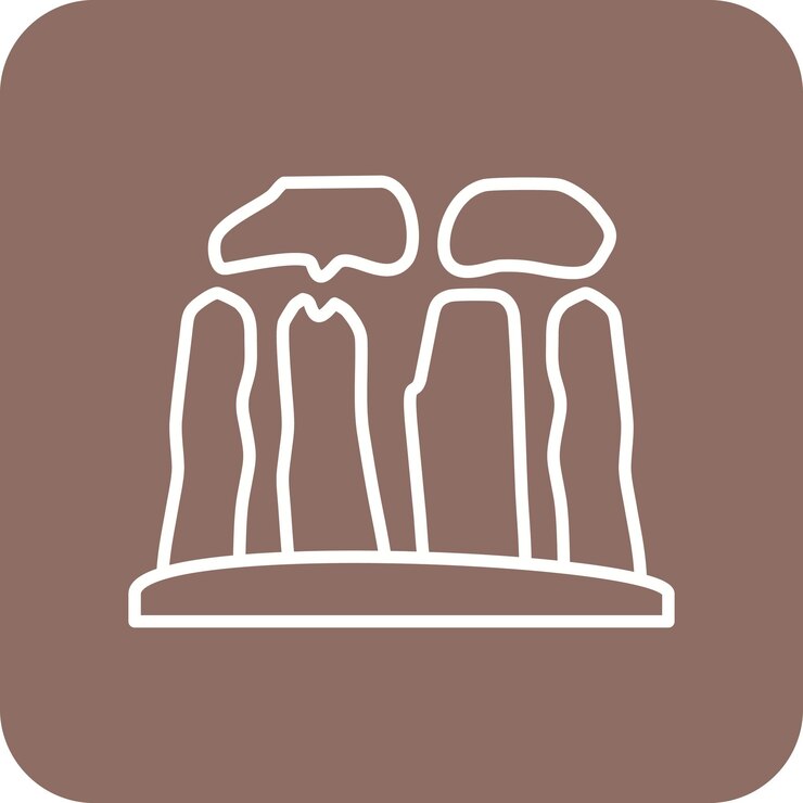 Vector la imagen vectorial del icono de stonehenge se puede utilizar para los puntos de referencia