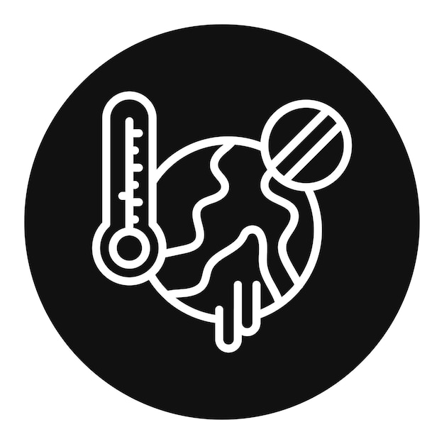 Imagen vectorial del icono Stop Global Warming Se puede usar para el calentamiento global