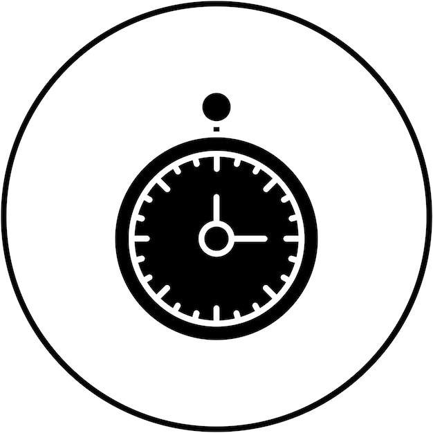 Imagen vectorial del icono StopWatch Se puede utilizar para la aptitud física