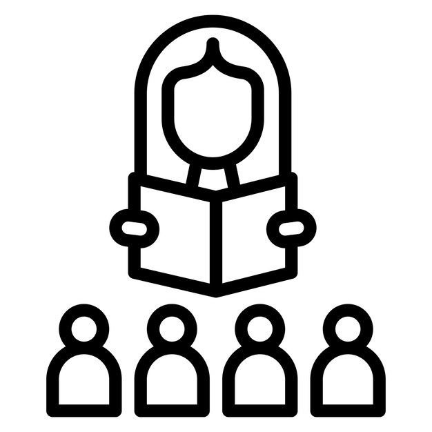Imagen vectorial del icono de Storytime Se puede utilizar para la guardería