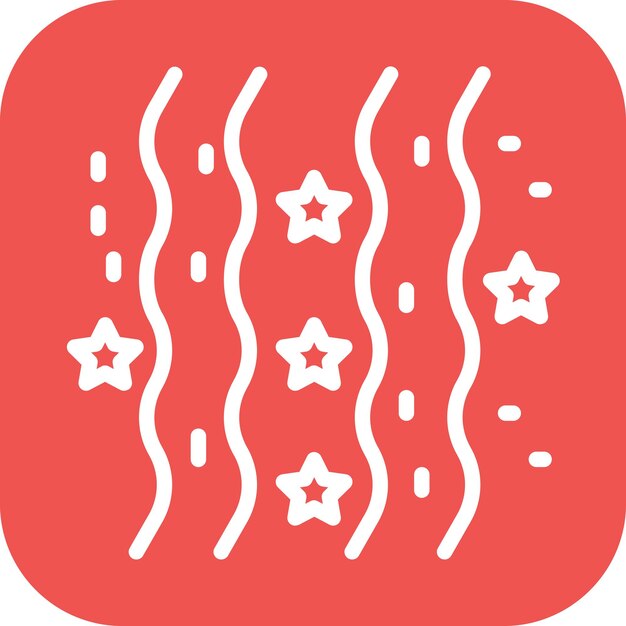 La imagen vectorial del icono de los streamers se puede usar para Festa Junina