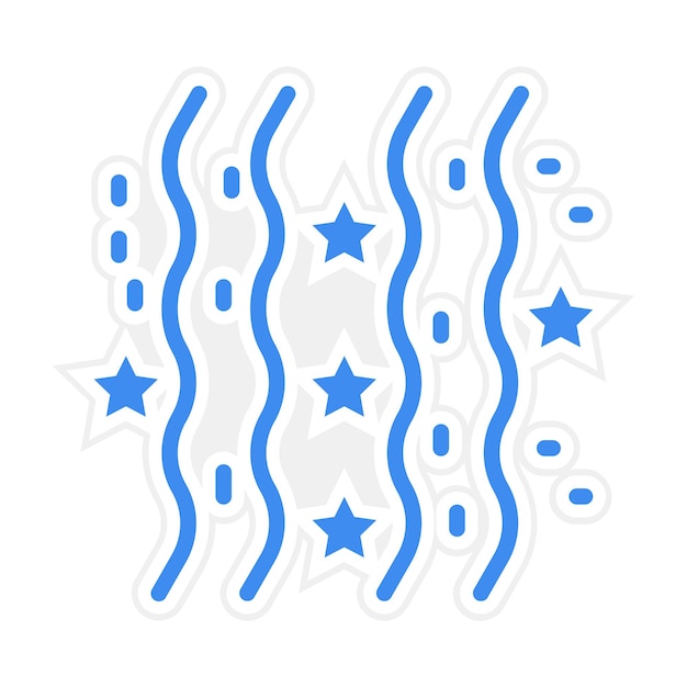La imagen vectorial del icono de los streamers se puede usar para Festa Junina