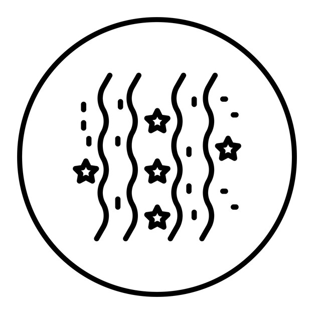 La imagen vectorial del icono de los streamers se puede usar para Festa Junina