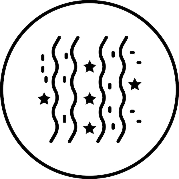 La imagen vectorial del icono de los streamers se puede usar para Festa Junina