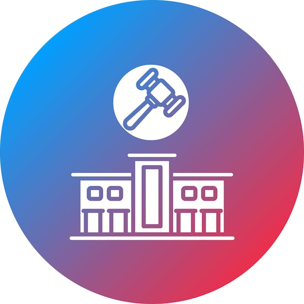 Imagen vectorial del icono de la subasta de bienes raíces Se puede utilizar para la casa de subastas