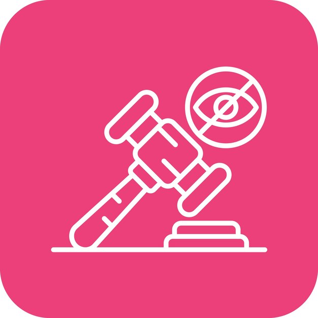 Imagen vectorial del icono de la subasta ciega Se puede utilizar para la Casa de Subastas
