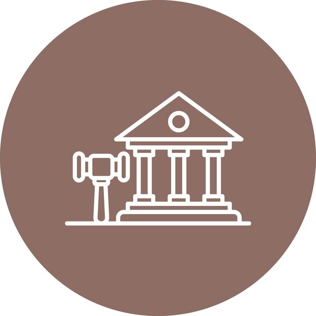Imagen vectorial del icono de subasta del gobierno Se puede utilizar para la Casa de Subastas