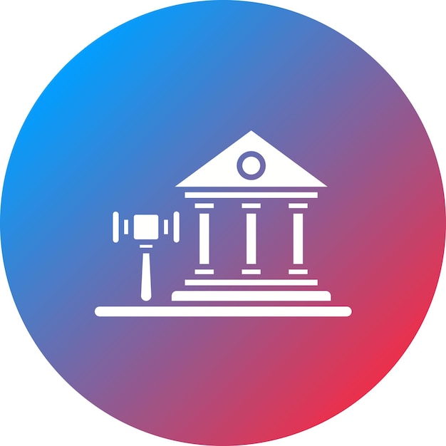 Imagen vectorial del icono de subasta del gobierno Se puede utilizar para la Casa de Subastas