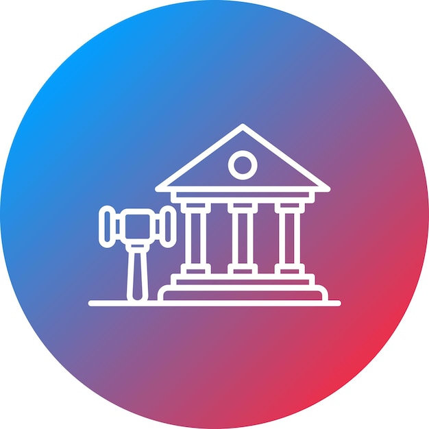 Imagen vectorial del icono de subasta del gobierno Se puede utilizar para la Casa de Subastas