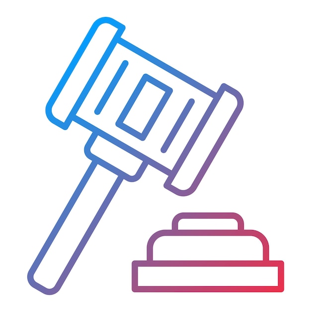 Imagen vectorial de icono de subasta Se puede usar para negocios y oficinas