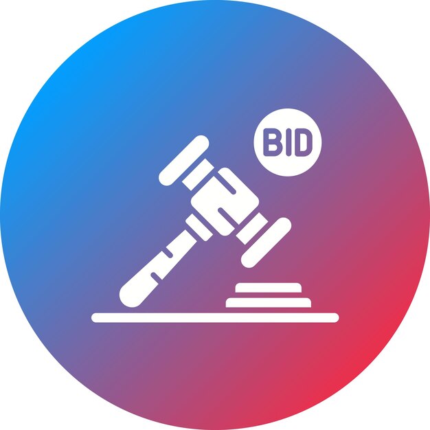 Imagen vectorial del icono de subasta Se puede utilizar para la Casa de Subastas