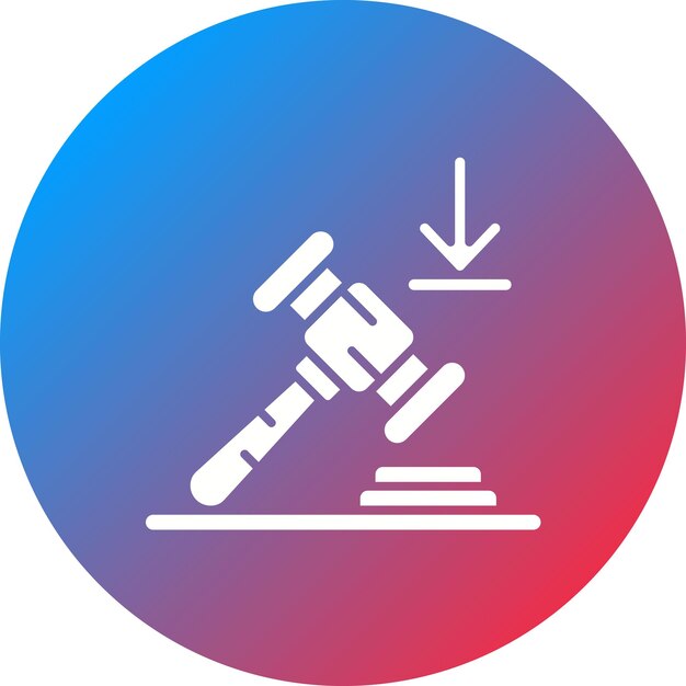 Imagen vectorial del icono de la subasta se puede utilizar para la Casa de Subastas