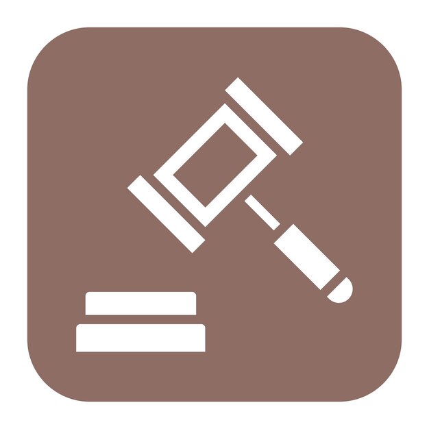 Imagen vectorial del icono de la subasta Se puede utilizar para el cumplimiento y la regulación