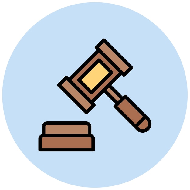 Imagen vectorial del icono de la subasta Se puede utilizar para el cumplimiento y la regulación