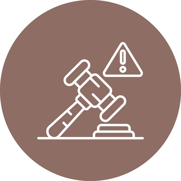Imagen vectorial del icono de subasta simulada Se puede utilizar para la Casa de Subastas