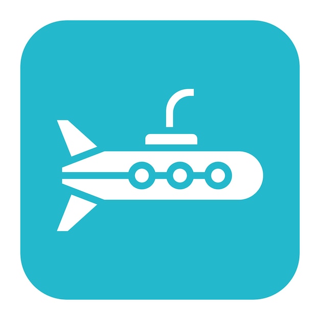 Imagen vectorial del icono submarino Se puede utilizar para el Océano